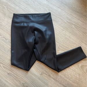Express Black Faux leather leggings size large pants